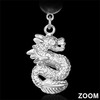 Ocelový piercing čínský drak s průhledným kamínkem v oku