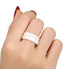 Keramický dvoubarevný prsten - žlutá a bílá - 3 mm
