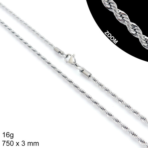 ŠPERKYLA.CZ • Řetízek - 8NN35797 - Rope - Valis - 750 x 3 mm - 16g